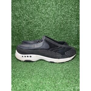 Easy Spirit Shoes Women Size 9.5 Traveltime Blue Casual Slip On Mule Clogs Suede